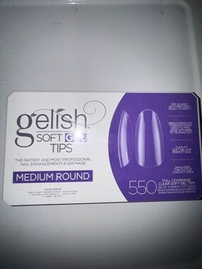 Gelish Soft Gel Tips - Clear (Medium Round)